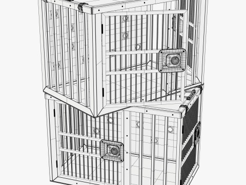 Metal Cage Box M1 3D Model