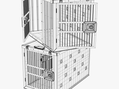 Metal Cage Box M1 3D Model