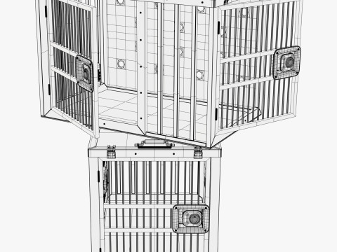 Metal Cage Box M1 3D Model
