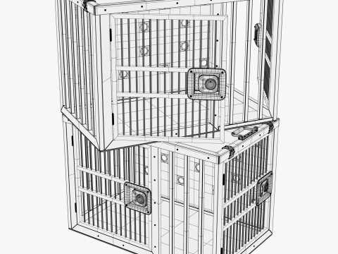 Metal Cage Box M1 3D Model
