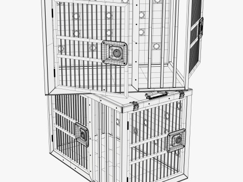 Metal Cage Box M1 3D Model
