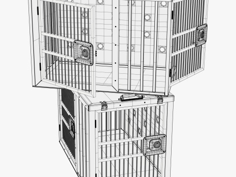 Metal Cage Box M1 3D Model