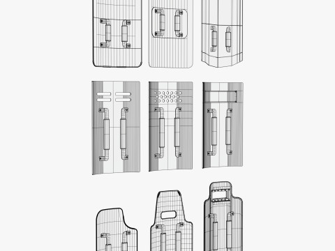 Riot and Tactical Police Shields Set M1 3D 模型