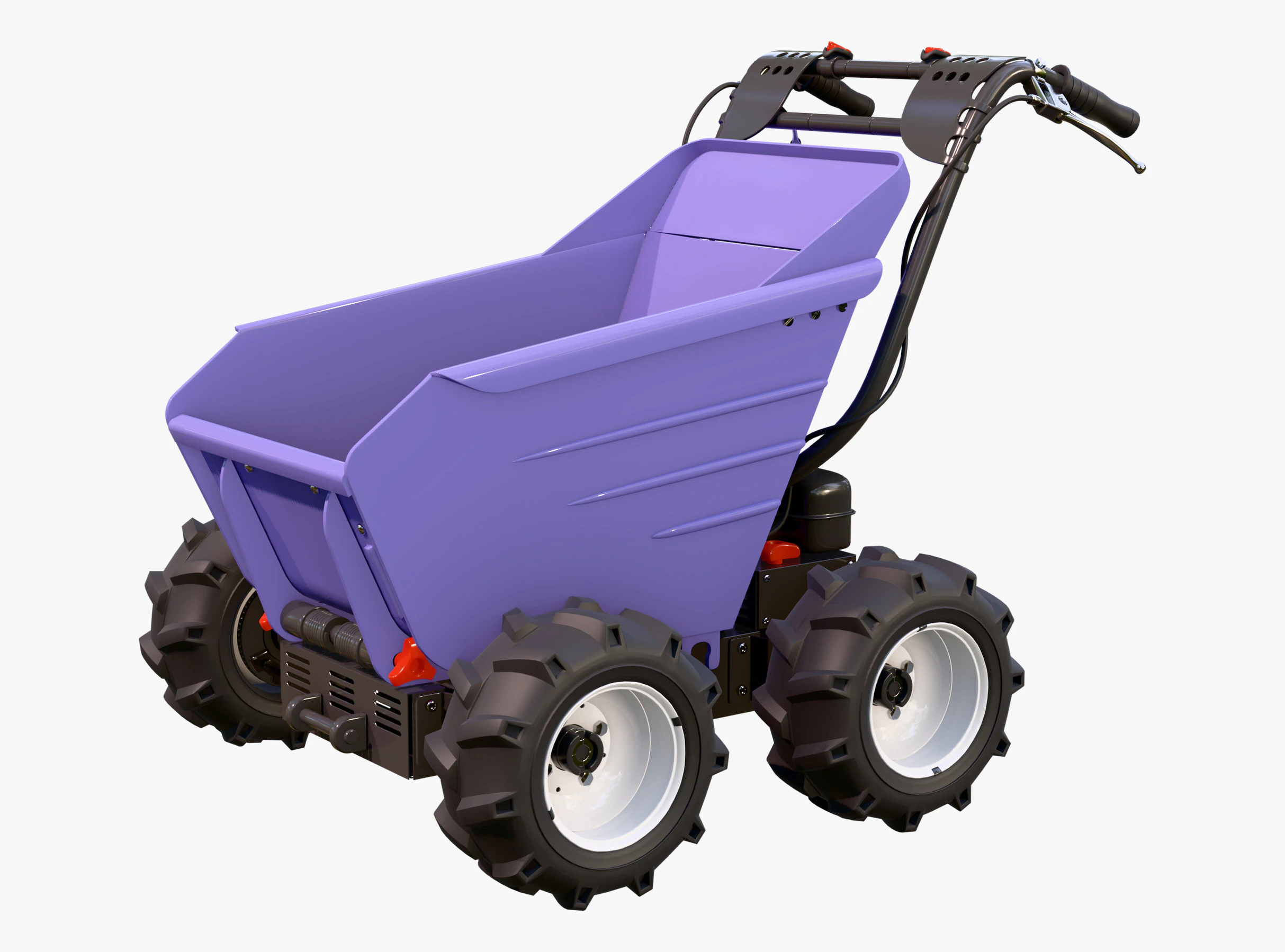 Motorized Mini Dumper M1 3D Model .c4d .max .obj .3ds .fbx .stl .blend
