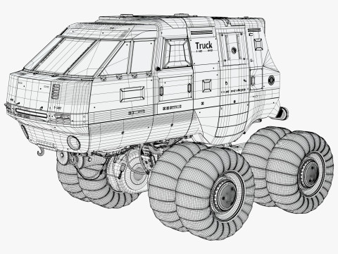 Bilim Kurgu Keşif Aracı M1 3D Model