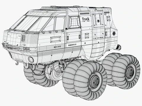 Veicolo da esplorazione fantascientifica M1 Modello 3D
