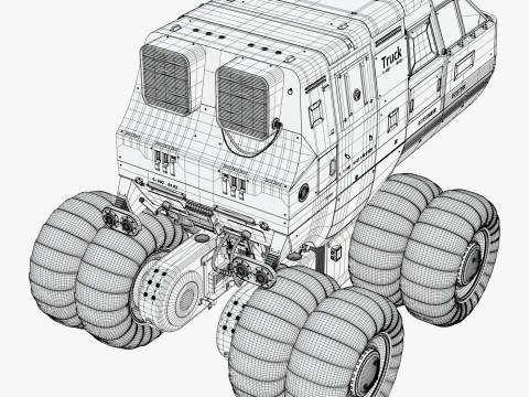 Bilim Kurgu Keşif Aracı M1 3D Model