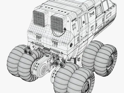 Veicolo da esplorazione fantascientifica M1 Modello 3D