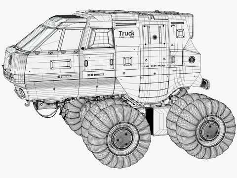 Bilim Kurgu Keşif Aracı M1 3D Model