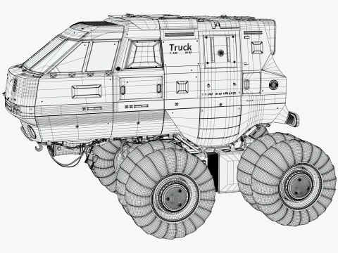 Veicolo da esplorazione fantascientifica M1 Modello 3D