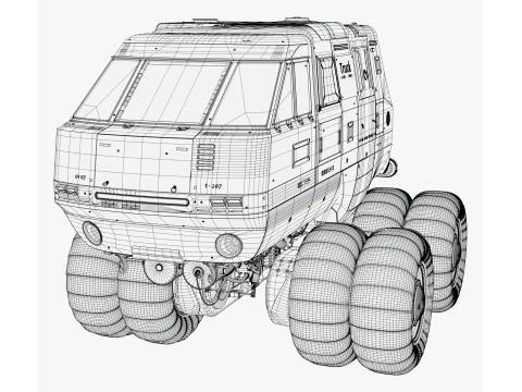 Veicolo da esplorazione fantascientifica M1 Modello 3D
