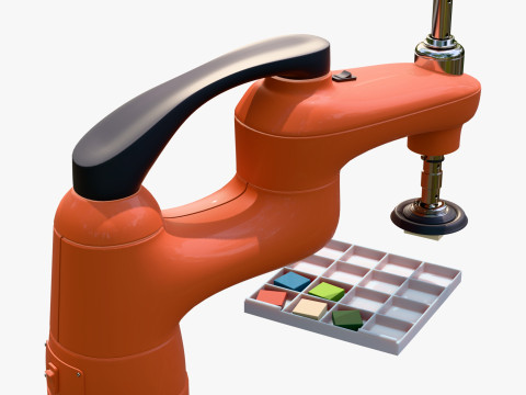 SCARA Robot with Vacuum Gripper M1 3D Model