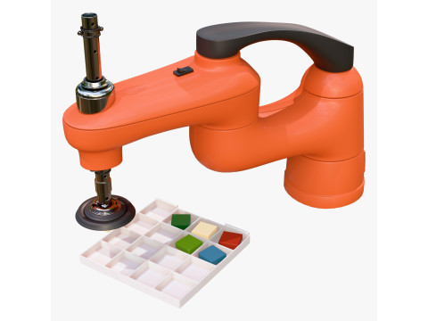 SCARA Robot with Vacuum Gripper M1 3D Model