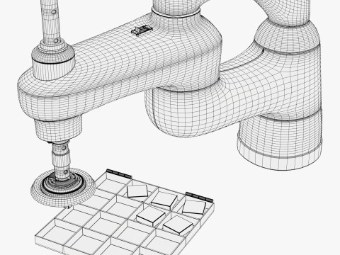 SCARA Robot with Vacuum Gripper M1 3D Model