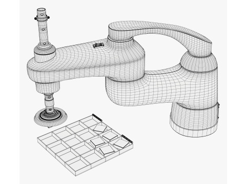 SCARA Robot with Vacuum Gripper M1 3D Model
