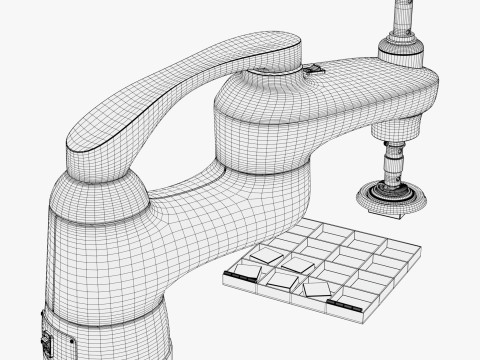 SCARA Robot with Vacuum Gripper M1 3D Model