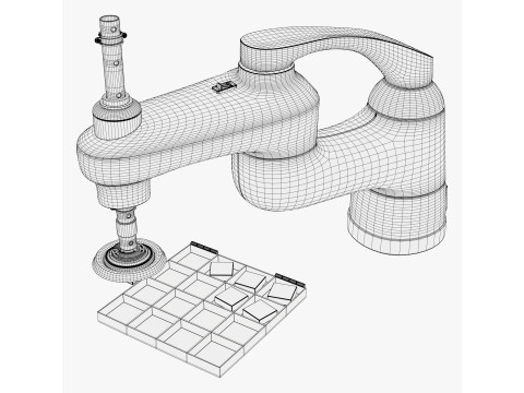 SCARA Robot with Vacuum Gripper M1 3D Model