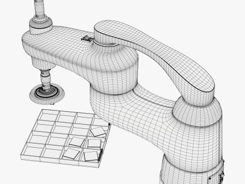 SCARA Robot with Vacuum Gripper M1 3D Model