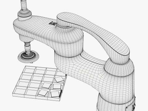 SCARA Robot with Vacuum Gripper M1 3D Model