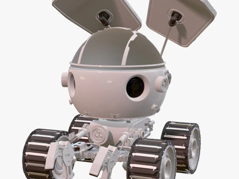 Sci-Fi Spherical Exploration Rover M1 3D Model