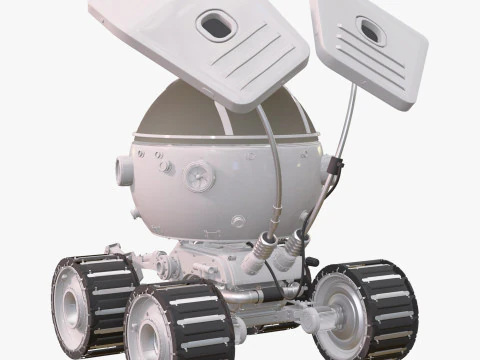 Sci-Fi Spherical Exploration Rover M1 3D Model