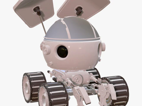 Sci-Fi Spherical Exploration Rover M1 3D Model