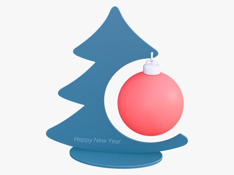 Décoration de sapin de Noël avec boule ornementale M1 Modèle 3D