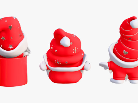 圣诞侏儒装饰套装 M1 3D 模型