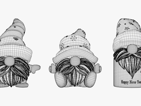 圣诞侏儒装饰套装 M1 3D 模型