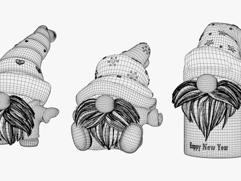 圣诞侏儒装饰套装 M1 3D 模型
