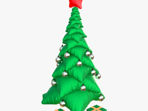 Pohon Bantal Natal dengan Hadiah M1 Model 3D