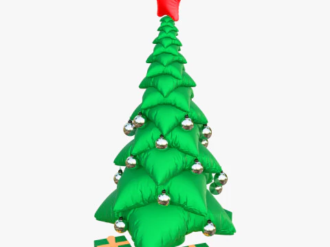 Albero dei cuscini di Natale con regali M1 Modello 3D