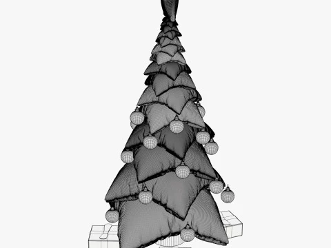 Albero dei cuscini di Natale con regali M1 Modello 3D