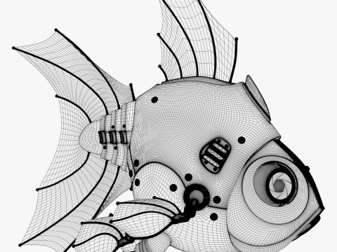 Drone Ikan Bionik SciFi M1 Model 3D