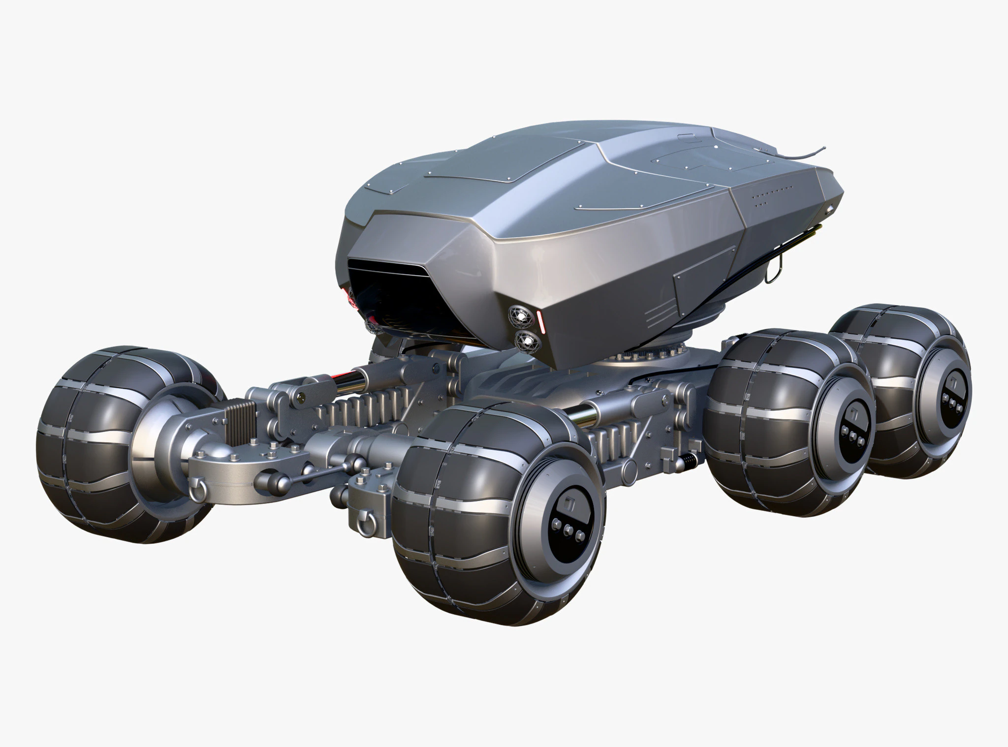 SciFi Exploration Rover Vehicle M1 3D Model .c4d .max .obj .3ds .fbx .stl .blend 