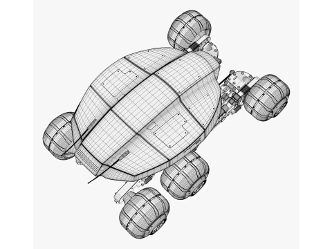 SciFi Exploration Rover Vehicle M1 3D Model