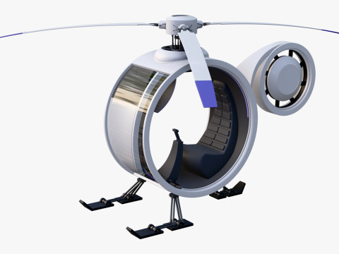 Persoonlijke eenzitshelikopter M1 3D Model