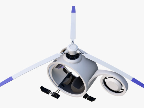 Persoonlijke eenzitshelikopter M1 3D Model