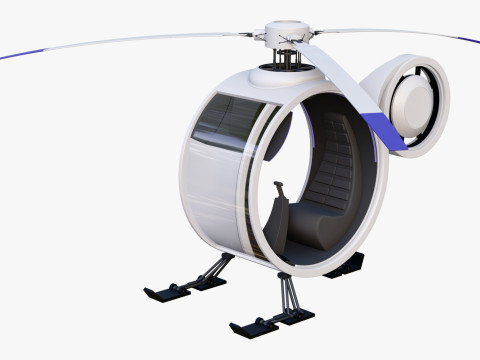 Persoonlijke eenzitshelikopter M1 3D Model