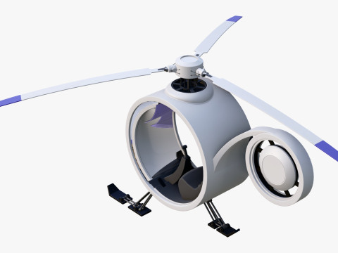Persoonlijke eenzitshelikopter M1 3D Model
