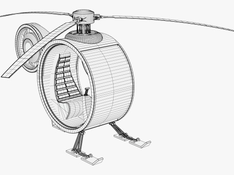 Persoonlijke eenzitshelikopter M1 3D Model