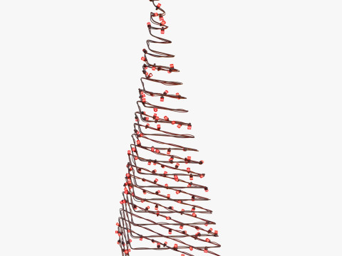Árbol de Navidad de Alambre con Luces LED M1 Modelo 3D