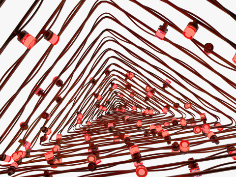 Árbol de Navidad de Alambre con Luces LED M1 Modelo 3D