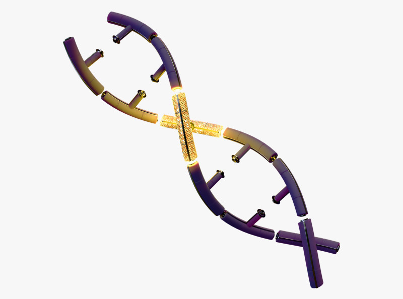 Techno-DNA-structuur M1 3D Model .c4d .max .obj .3ds .fbx .stl .blend 