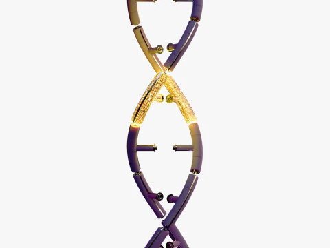 Structure ADN Techno M1 Modèle 3D