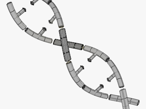 Techno-DNA-structuur M1 3D Model