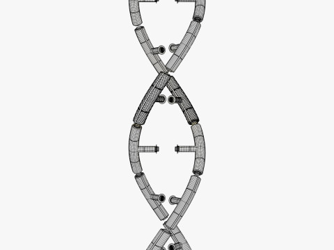 Techno-DNA-structuur M1 3D Model