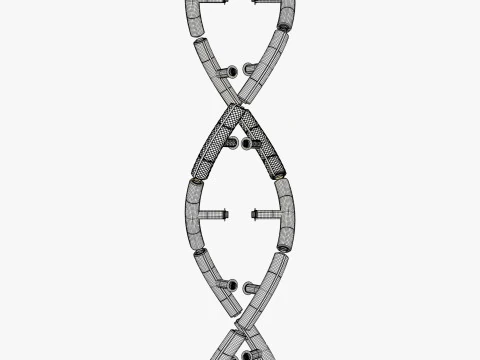 Structure ADN Techno M1 Modèle 3D