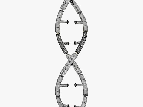 Techno-DNA-structuur M1 3D Model