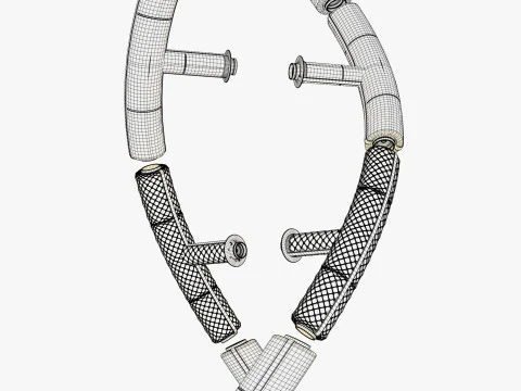 Structure ADN Techno M1 Modèle 3D